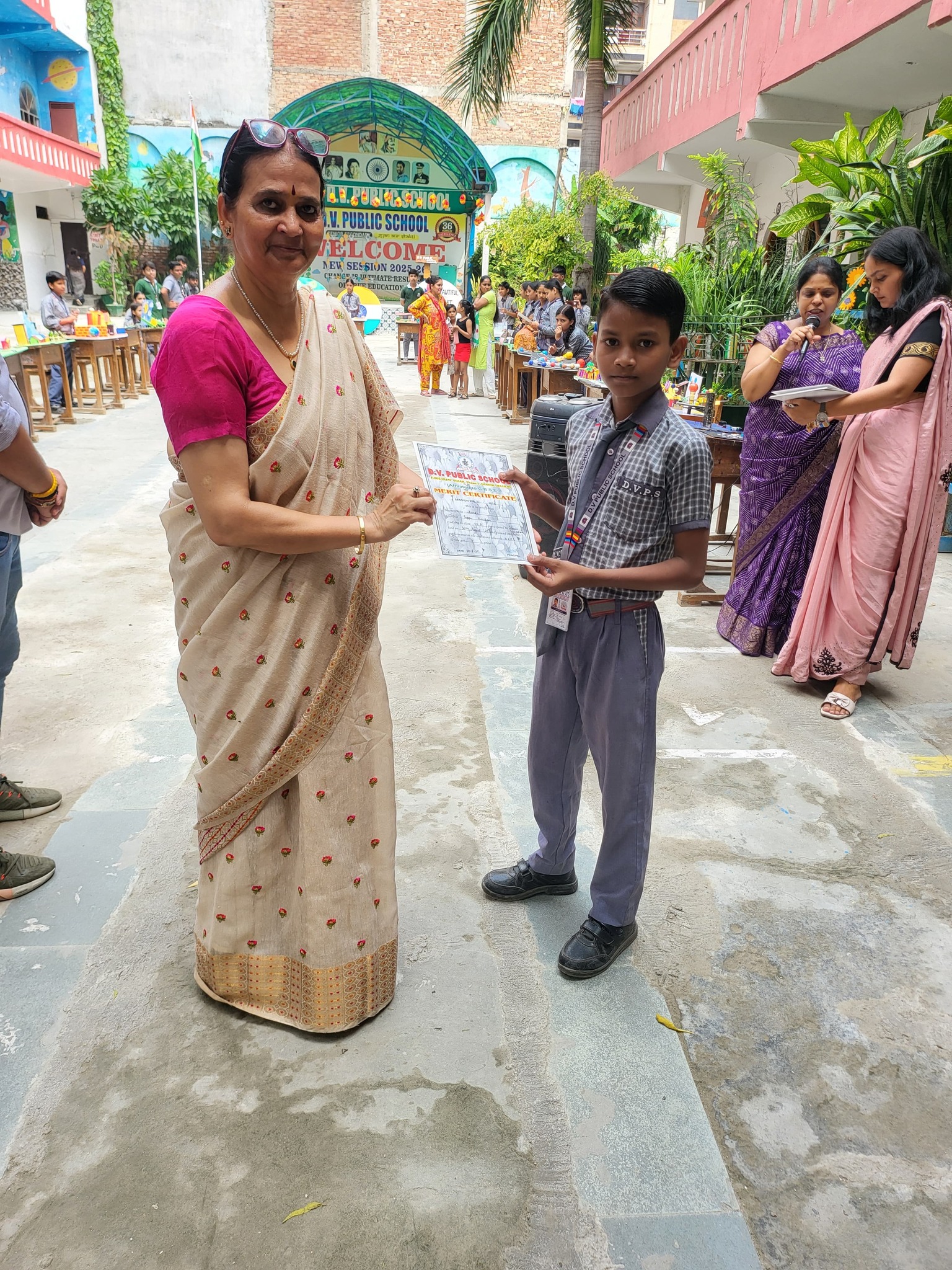 Students playing sports